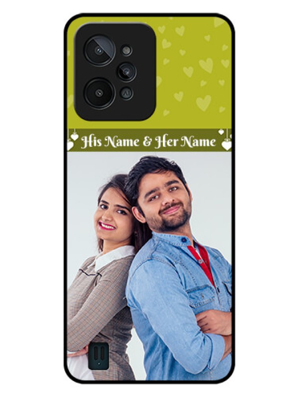 Custom Realme C31 Custom Glass Phone Case - You & Me Heart Design