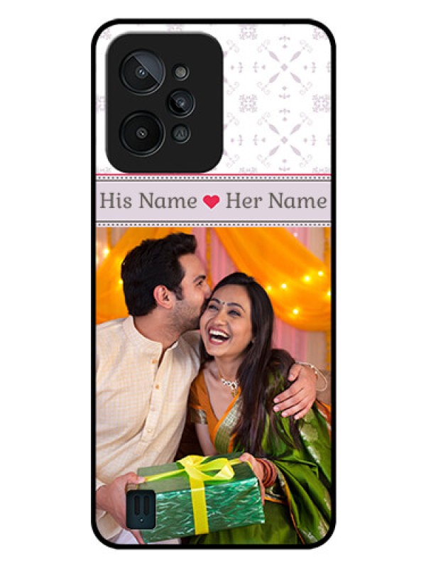 Custom Realme C31 Custom Glass Mobile Case - with Photo and Ethnic Design