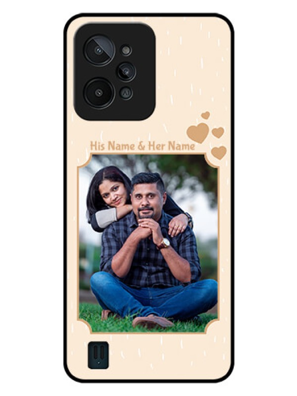 Custom Realme C31 Custom Glass Phone Case - with confetti love design