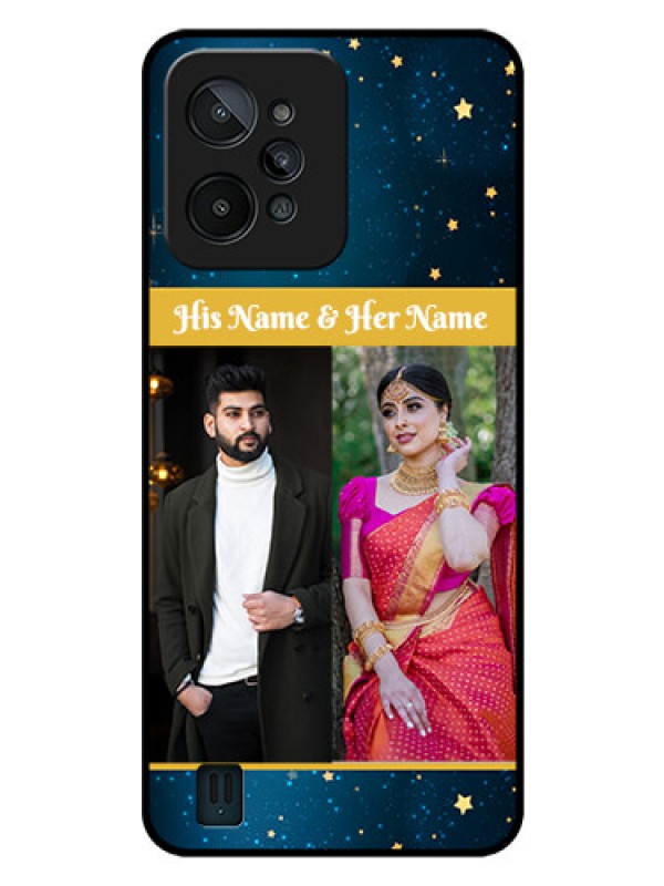 Custom Realme C31 Custom Glass Phone Case - Galaxy Stars Backdrop Design