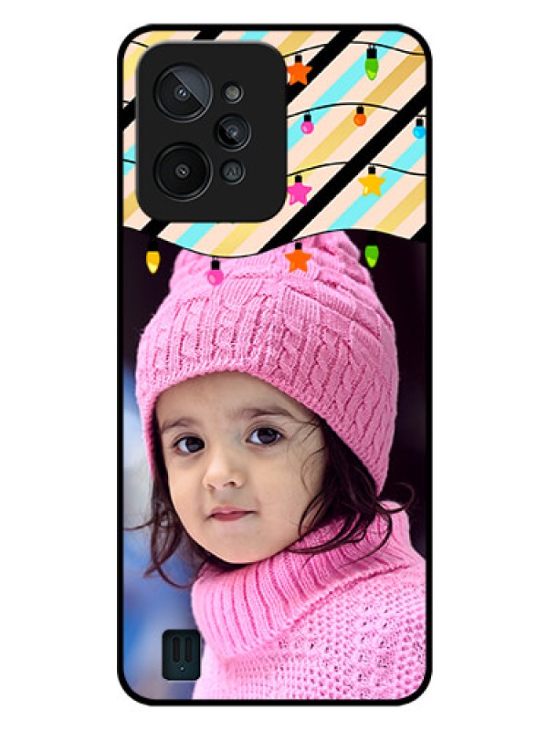 Custom Realme C31 Custom Glass Mobile Case - Lights Hanging Design