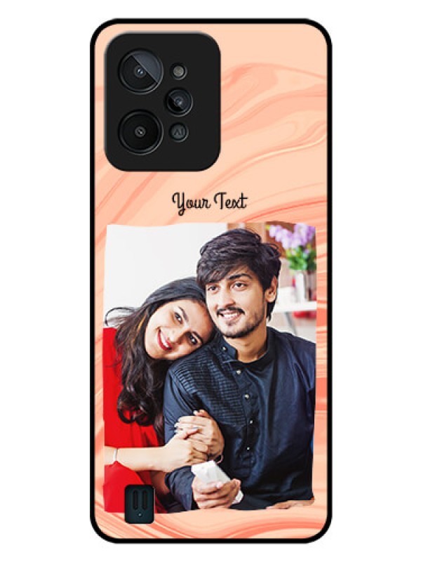 Custom Realme C31 Personalized Glass Phone Case - Marble Texture Design