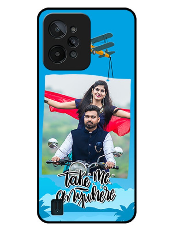 Custom Realme C31 Custom Glass Mobile Case - Traveller Design