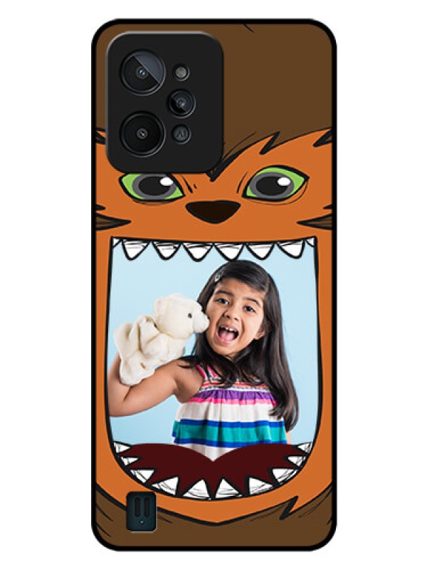 Custom Realme C31 Photo Printing on Glass Case - Owl Monster Back Case Design