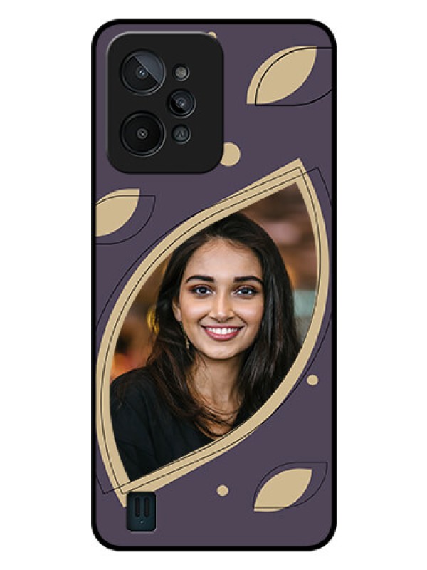 Custom Realme C31 Custom Glass Mobile Case - Falling Leaf Design