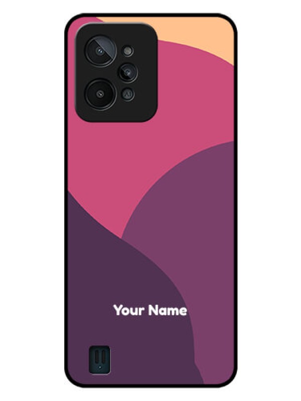Custom Realme C31 Custom Glass Phone Case - Mixed Multi-colour abstract art Design