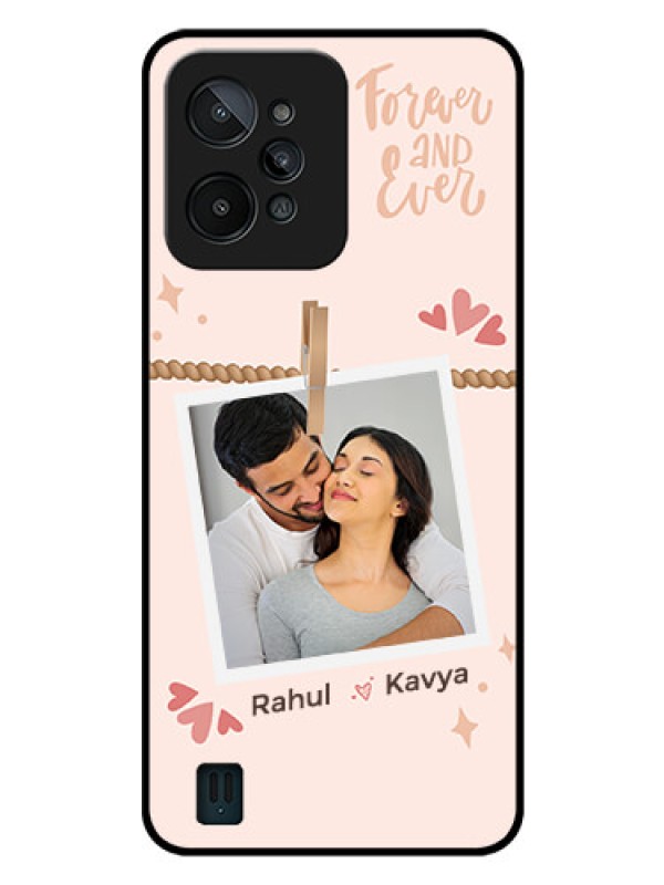 Custom Realme C31 Custom Glass Phone Case - Forever and ever love Design
