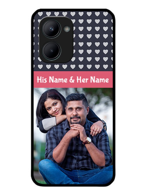 Custom Realme C33 2023 Custom Glass Mobile Case - Love Symbols Design