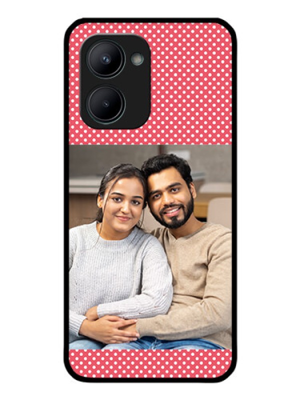 Custom Realme C33 2023 Custom Glass Phone Case - White Dotted Design
