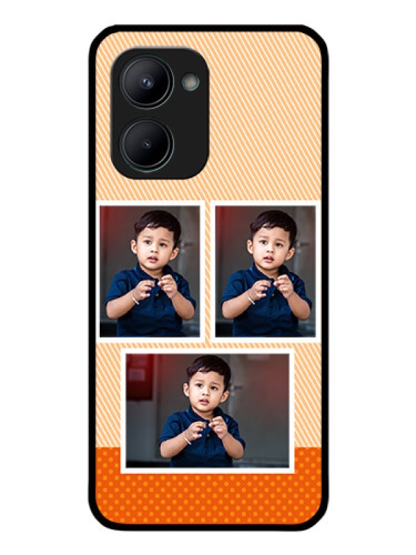 Custom Realme C33 2023 Photo Printing on Glass Case - Bulk Photos Upload Design