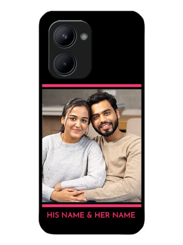 Custom Realme C33 2023 Custom Glass Mobile Case - with Add Text Design