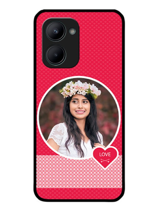 Custom Realme C33 2023 Personalised Glass Phone Case - Pink Pattern Design