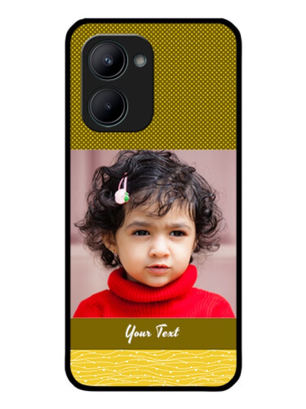 Custom Realme C33 2023 Custom Glass Phone Case - Simple Green Color Design
