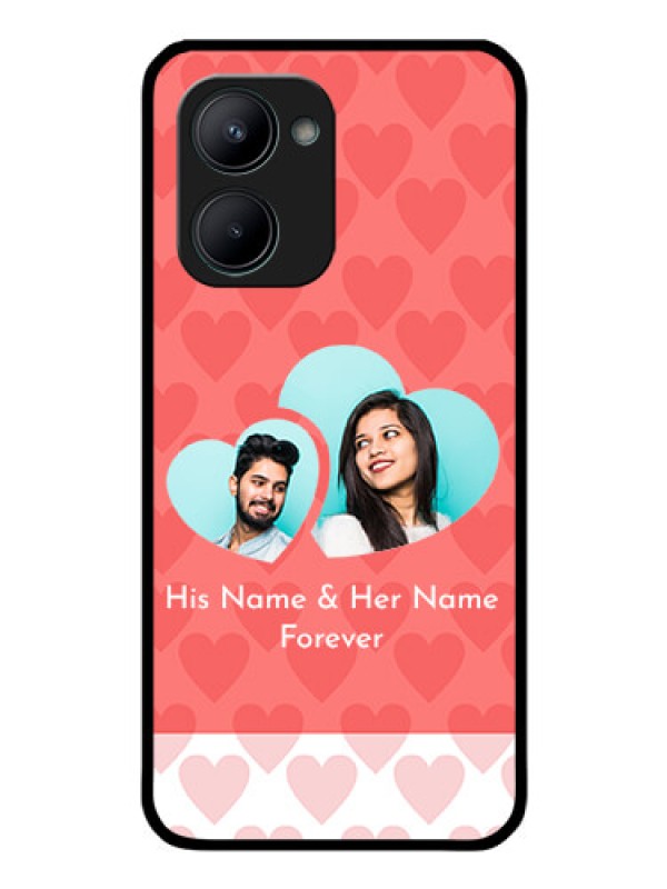 Custom Realme C33 2023 Personalized Glass Phone Case - Couple Pic Upload Design