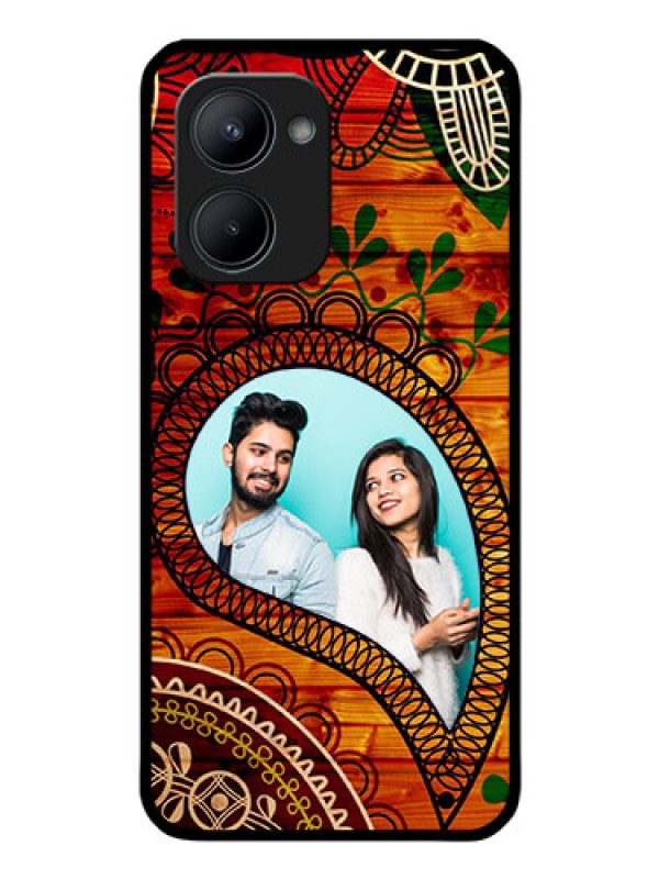 Custom Realme C33 2023 Personalized Glass Phone Case - Abstract Colorful Design