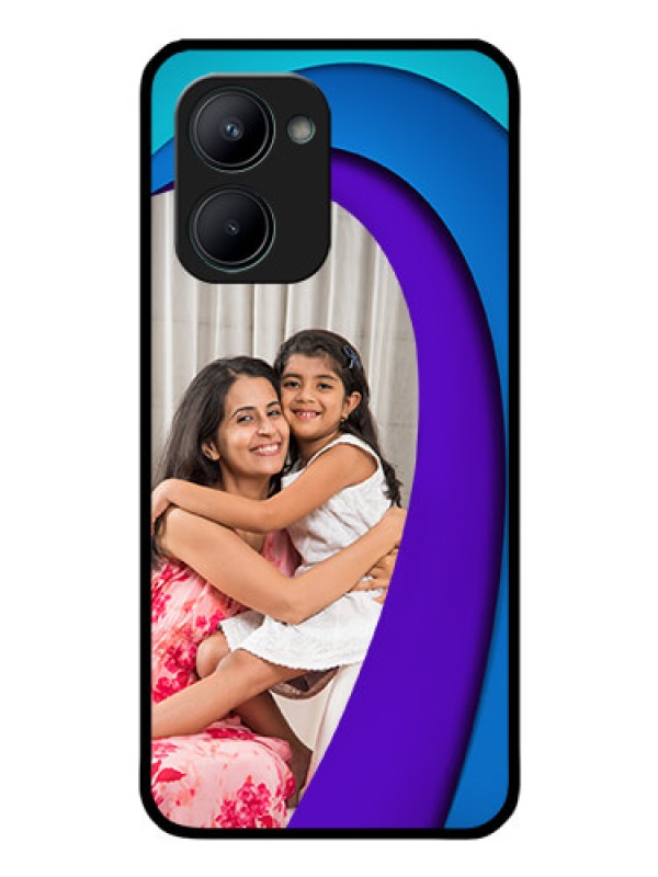Custom Realme C33 2023 Photo Printing on Glass Case - Simple Pattern Design