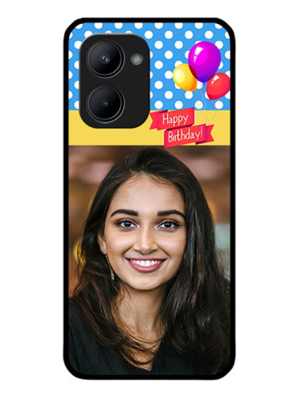 Custom Realme C33 2023 Custom Glass Mobile Case - Happy Birthday Design