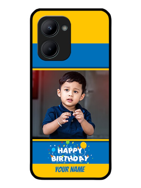 Custom Realme C33 2023 Custom Glass Mobile Case - Birthday Wishes Design