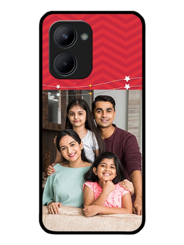 Custom Realme C33 2023 Personalized Glass Phone Case - Happy Family Design