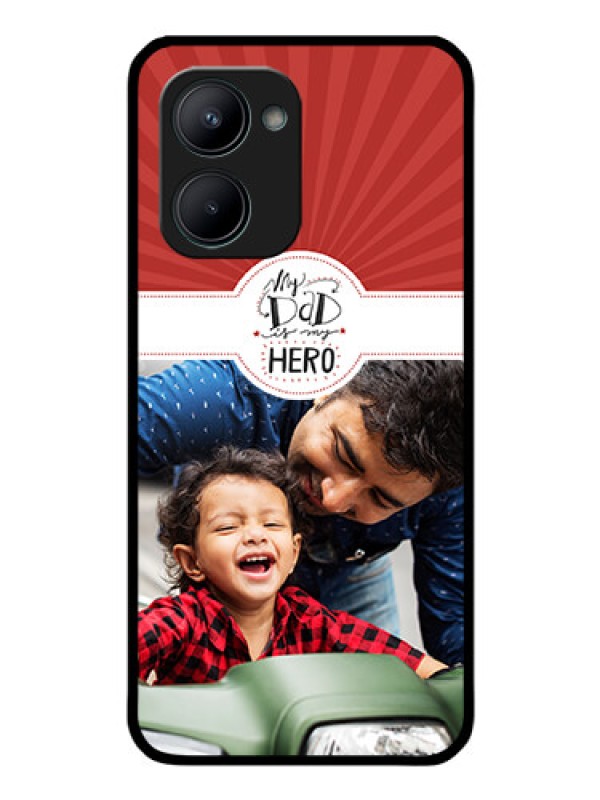 Custom Realme C33 2023 Photo Printing on Glass Case - My Dad Hero Design
