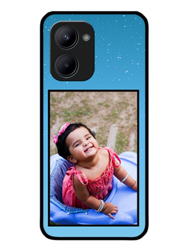 Custom Realme C33 2023 Custom Glass Mobile Case - Wave Pattern Colorful Design