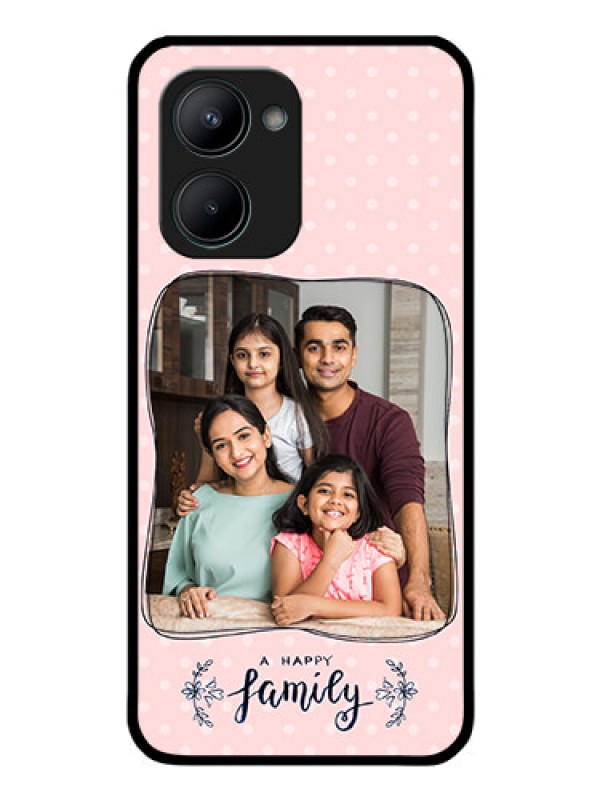 Custom Realme C33 2023 Custom Glass Phone Case - Family with Dots Design