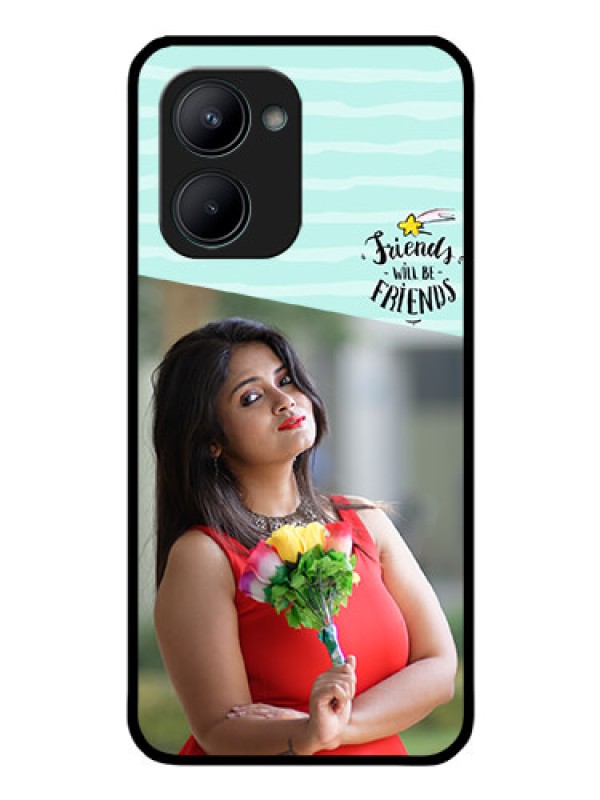 Custom Realme C33 2023 Custom Glass Phone Case - Friends Picture Icon Design