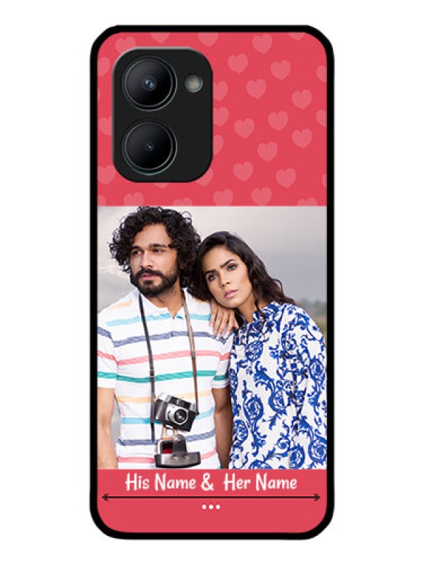 Custom Realme C33 2023 Photo Printing on Glass Case - Simple Love Design