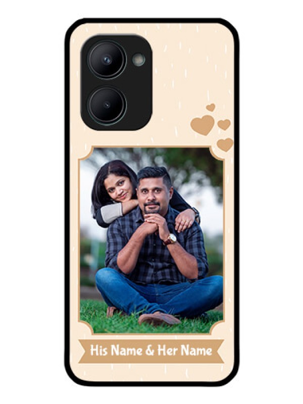 Custom Realme C33 2023 Custom Glass Phone Case - with confetti love design