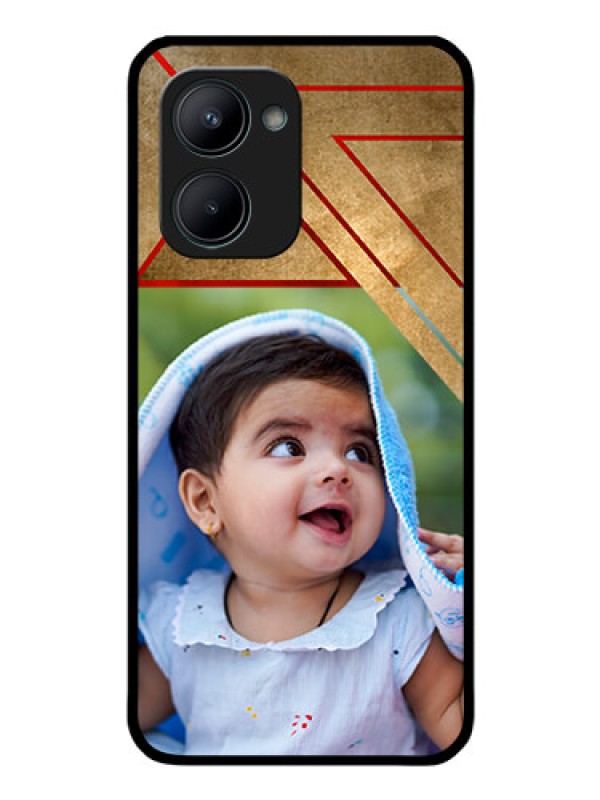 Custom Realme C33 2023 Personalized Glass Phone Case - Gradient Abstract Texture Design