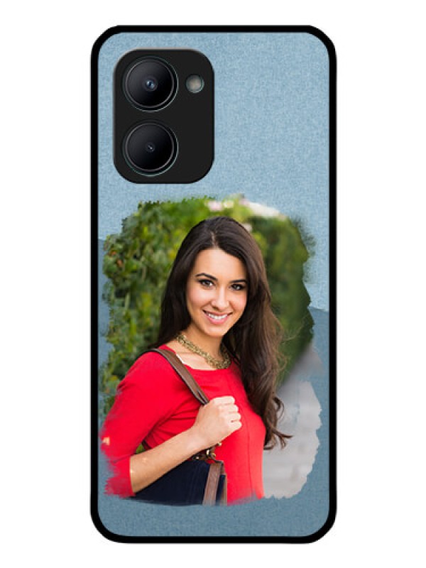 Custom Realme C33 2023 Custom Glass Mobile Case - Grunge Line Art Design
