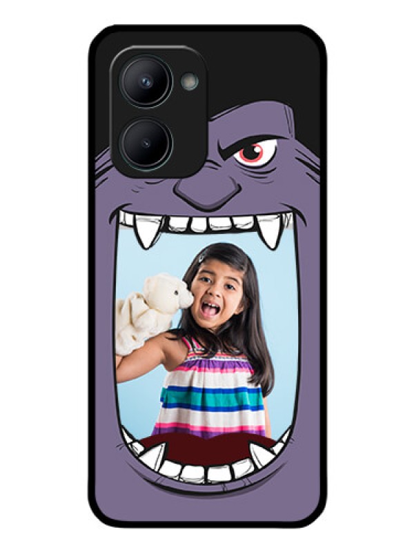 Custom Realme C33 2023 Custom Glass Phone Case - Angry Monster Design