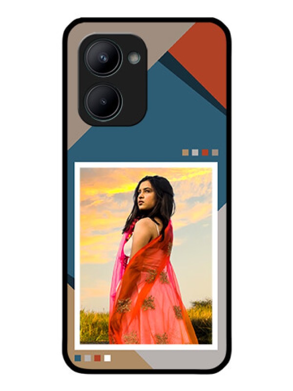 Custom Realme C33 2023 Personalized Glass Phone Case - Retro color pallet Design