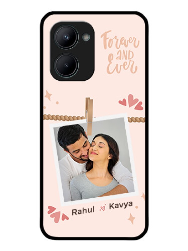 Custom Realme C33 2023 Custom Glass Phone Case - Forever and ever love Design