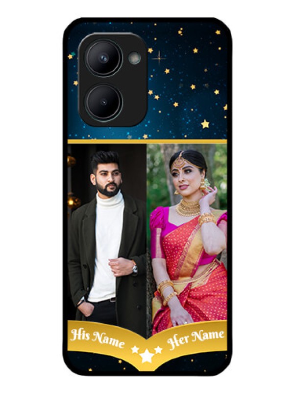 Custom Realme C33 Custom Glass Phone Case - Galaxy Stars Backdrop Design