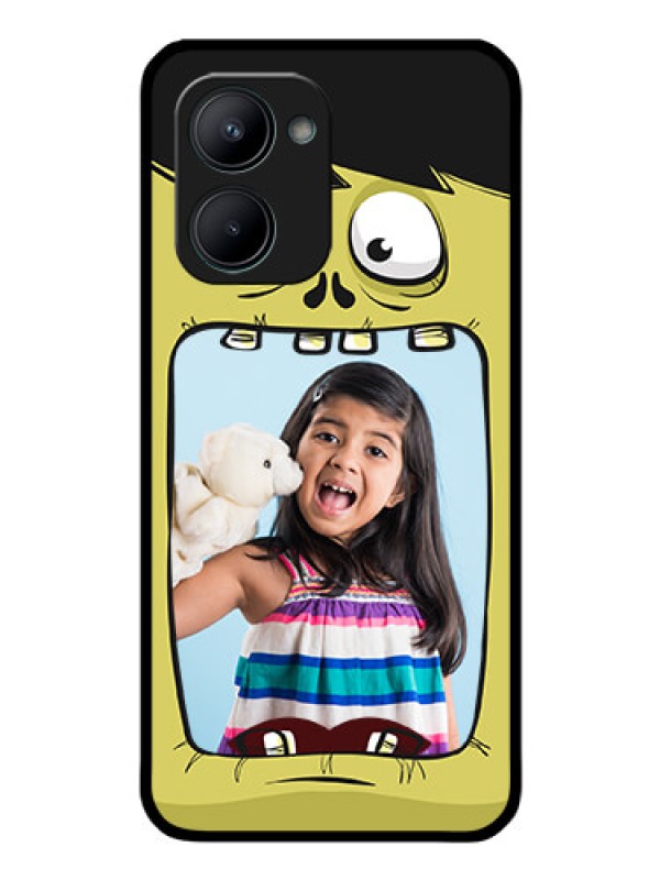 Custom Realme C33 Personalized Glass Phone Case - Cartoon monster back case Design