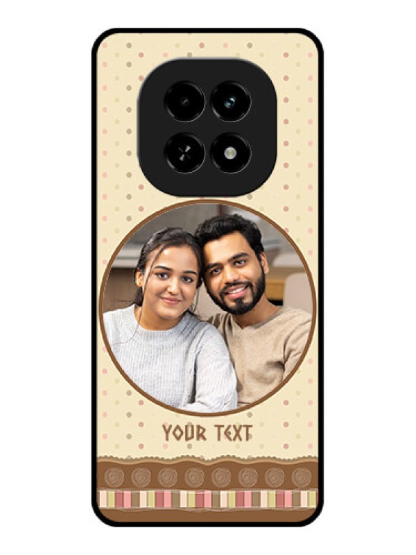 Custom Realme C63 5G Custom Glass Phone Case - Brown Dotted Mobile Case Design