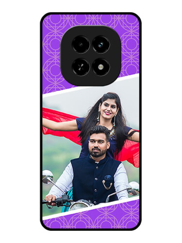 Custom Realme C63 5G Custom Glass Phone Case - Violet Color Pattern Design