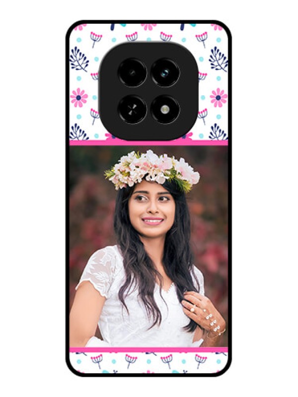 Custom Realme C63 5G Custom Glass Phone Case - Colorful Flower Design