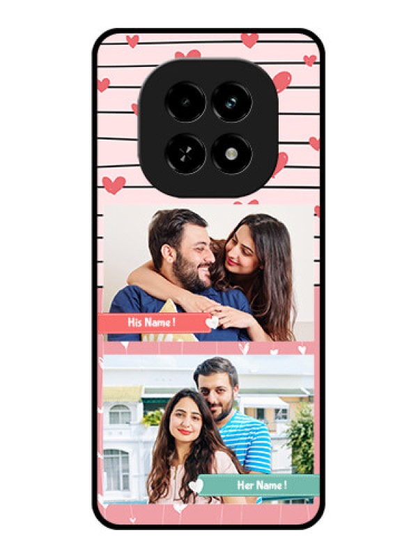 Custom Realme C63 5G Custom Glass Phone Case - Photo With Heart Design