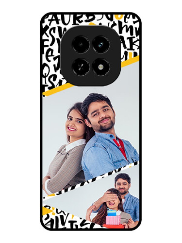 Custom Realme C63 5G Custom Glass Phone Case - Letters Pattern Design