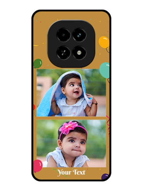 Custom Realme C63 5G Custom Glass Phone Case - Image Holder With Birthday Celebrations Design