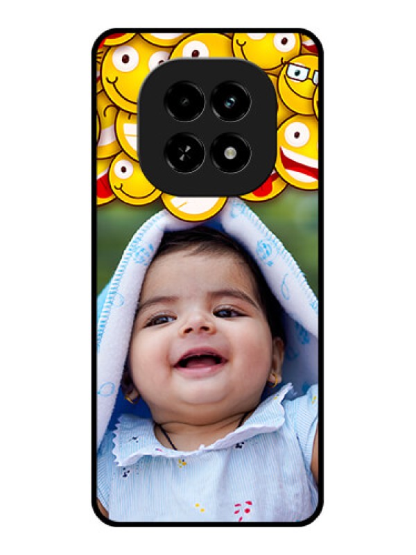 Custom Realme C63 5G Custom Glass Phone Case - With Smiley Emoji Design