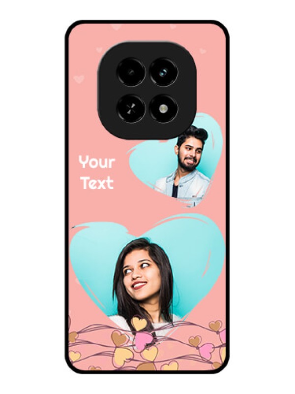 Custom Realme C63 5G Custom Glass Phone Case - Love Doodle Design
