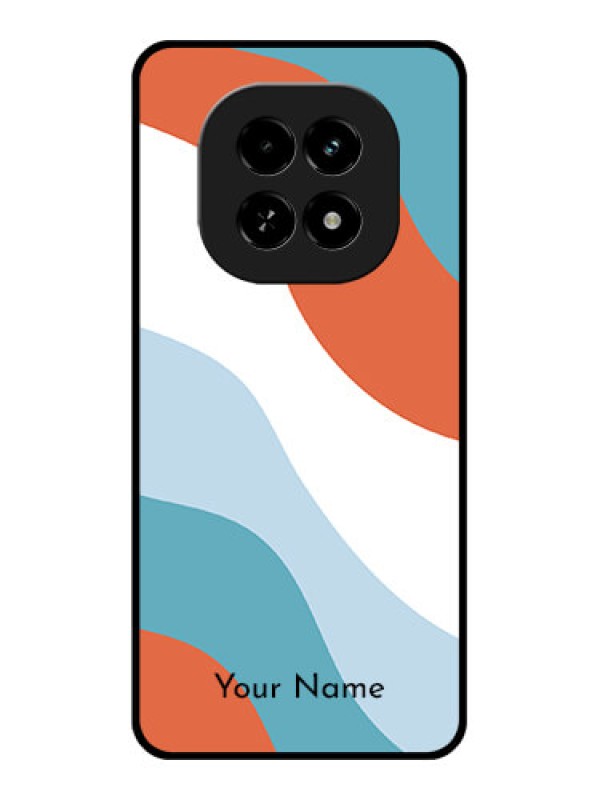 Custom Realme C63 5G Custom Glass Phone Case - Coloured Waves Design