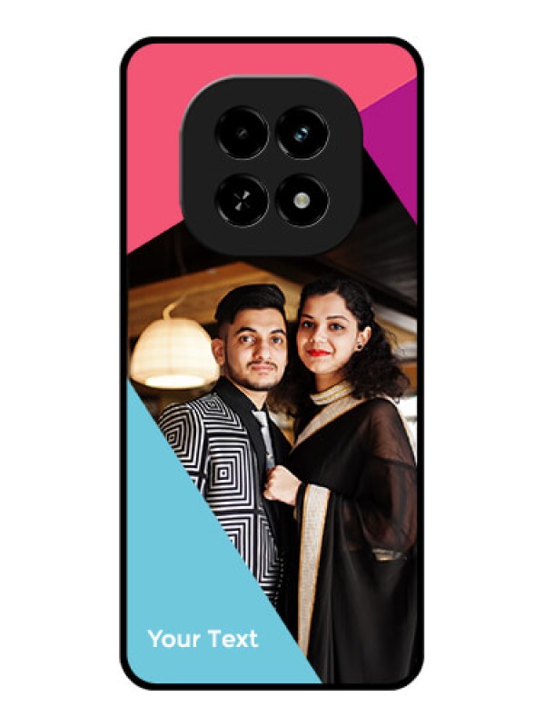 Custom Realme C63 5G Custom Glass Phone Case - Stacked Triple Colour Design