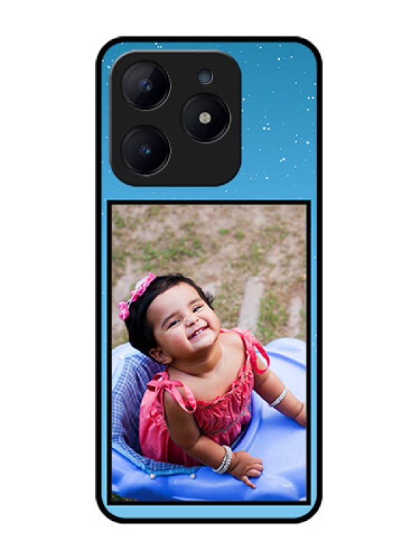 Custom Realme C63 Custom Glass Phone Case - Wave Pattern Colorful Design