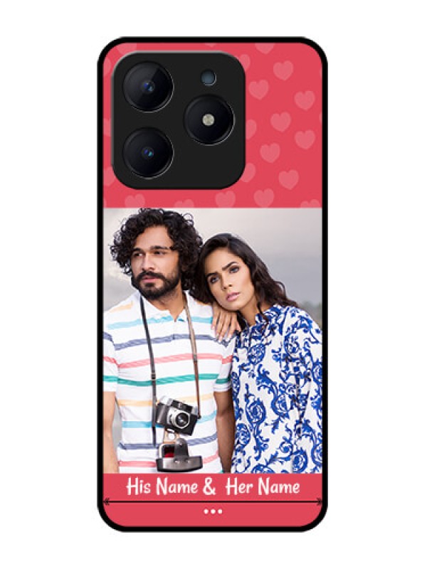 Custom Realme C63 Custom Glass Phone Case - Simple Love Design