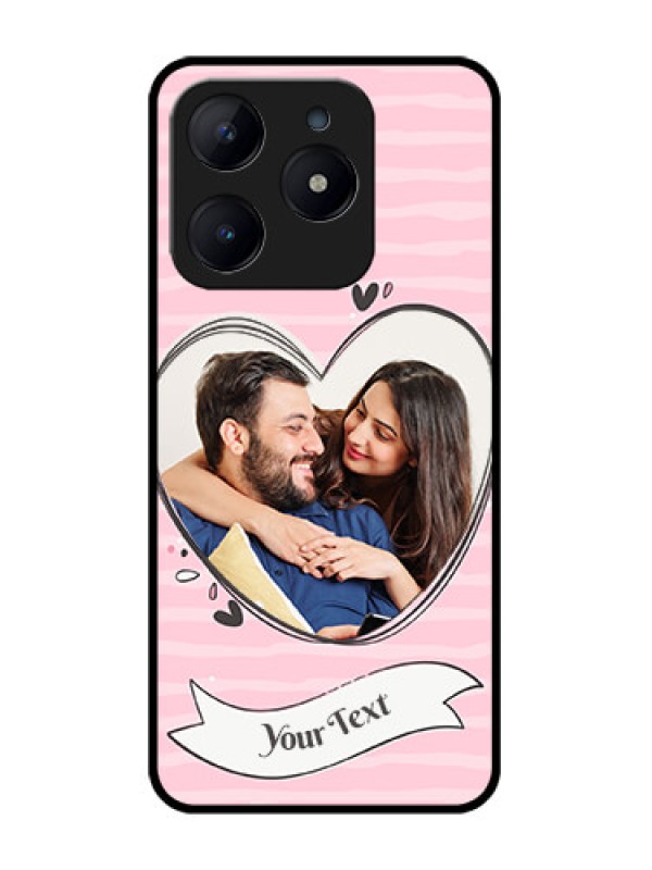 Custom Realme C63 Custom Glass Phone Case - Vintage Heart Design
