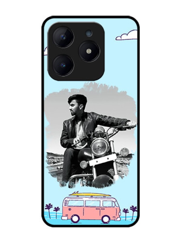 Custom Realme C63 Custom Glass Phone Case - Travel and Adventure Design